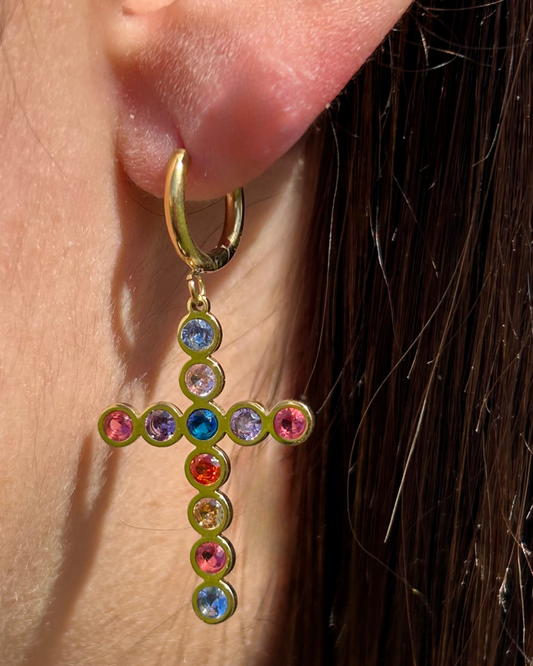 Curtille - Boucle d'oreille croix